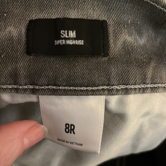 Express Slim Super high waist super soft grey jean - Picture 7 of 8